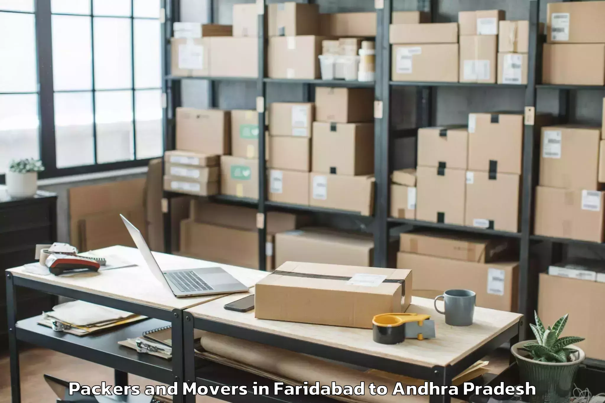 Reliable Faridabad to Nandivada Packers And Movers